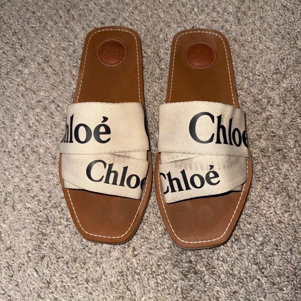 Chloé Women's Woody Logo Slide Sandals - Picture 2 of 4